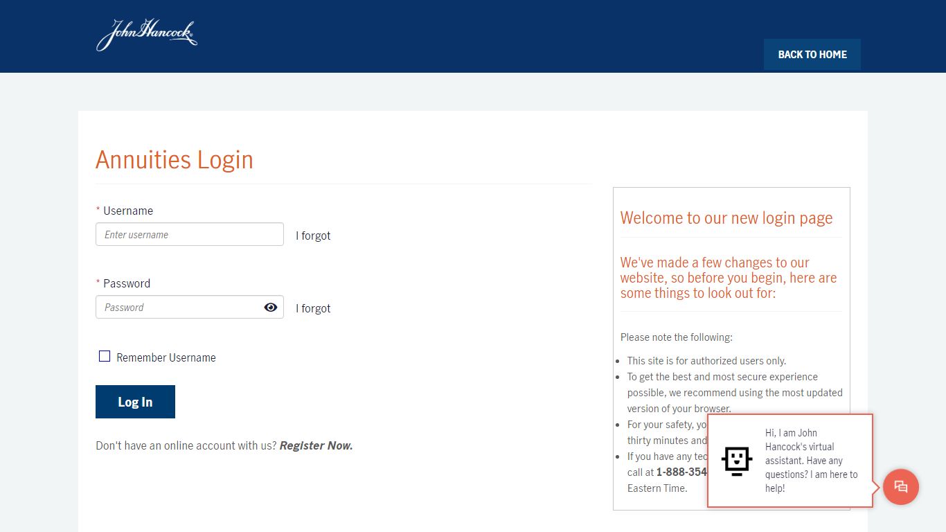 Login - John Hancock Financial